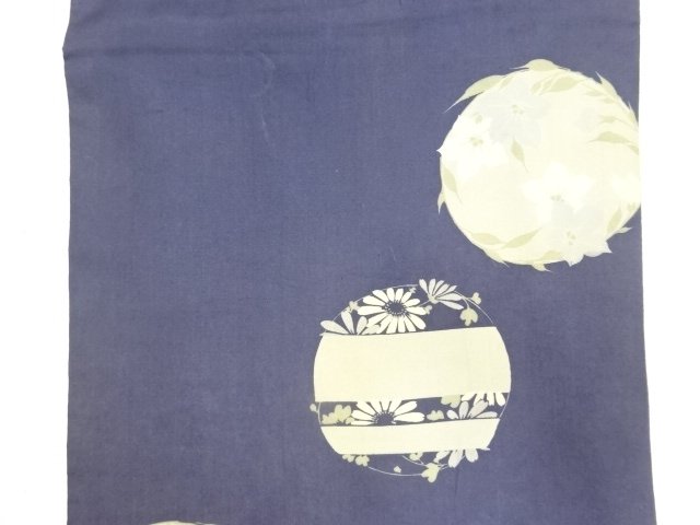  アンティーク　花丸模様織り出し袋帯（材料）